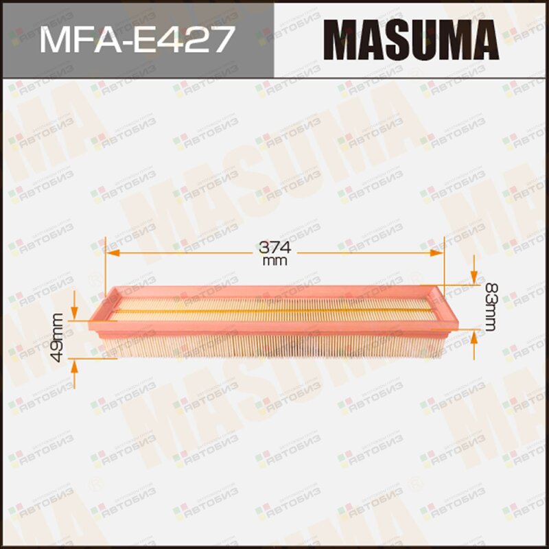 Воздушный фильтр MASUMA LHD RENAULT/ KANGOO I/ V1500 97-07 (1/40) MASUMA MFAE427