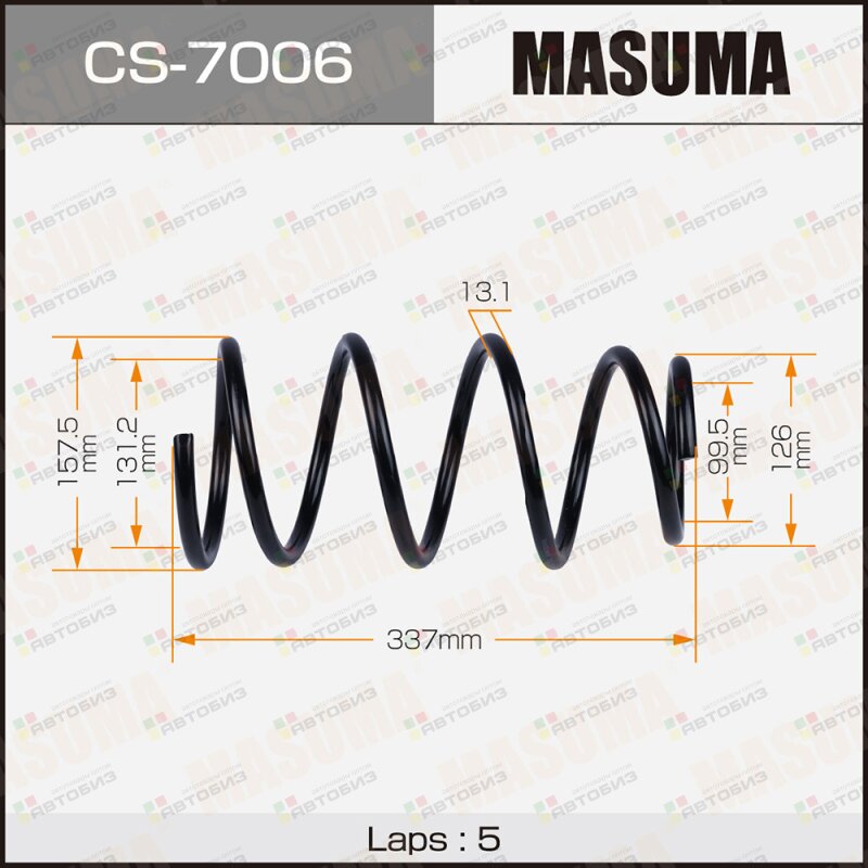 Пружина подвески  rear / SG5 MASUMA CS7006