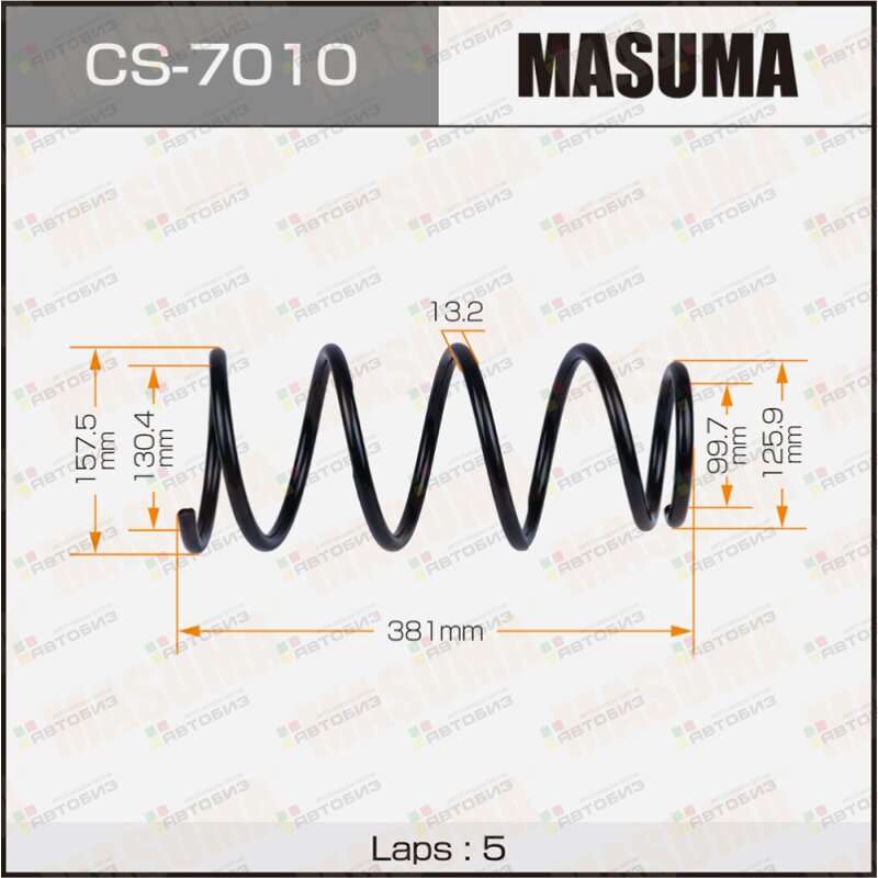 Пружина подвески  rear / SG9 MASUMA CS7010