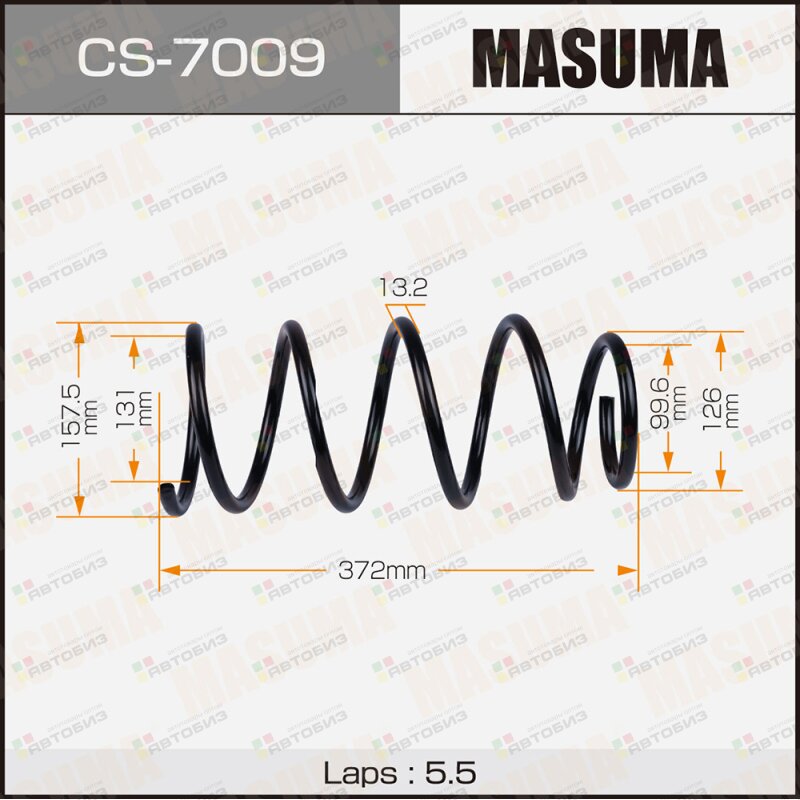 Пружина подвески  rear / SG5 MASUMA CS7009