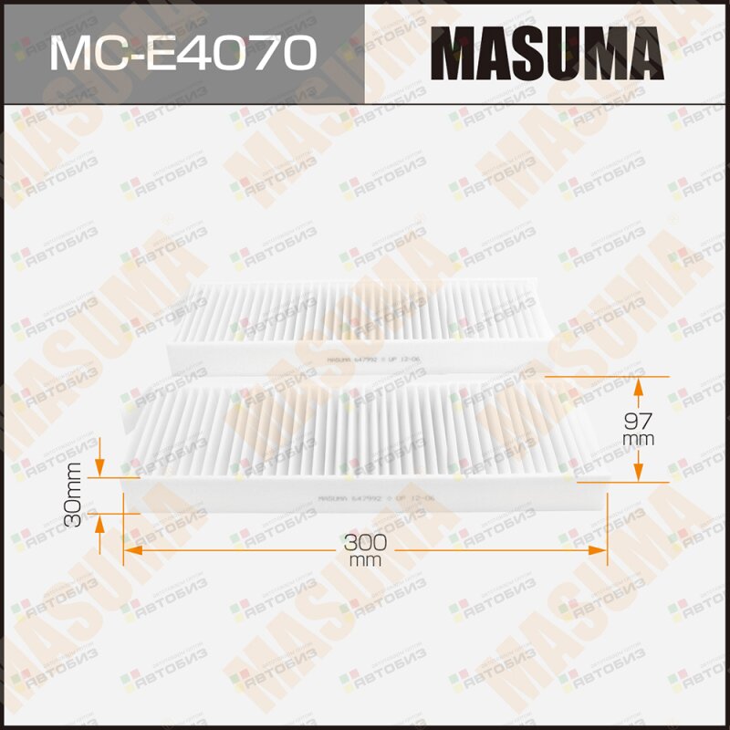 ВОЗДУШНЫЙ ФИЛЬТРСАЛОННЫЙ MASUMA MASUMA MCE4070