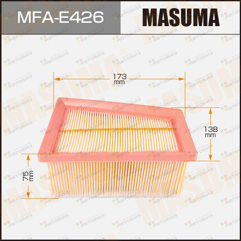 Воздушный фильтр MASUMA LHD RENAULT/ KANGOO I/ V1600 97-07 (1/20) продавать MFA-N211 MASUMA MFAE426