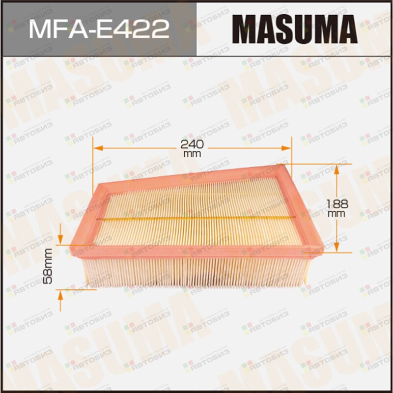 Воздушный фильтр A0217  LHD RENAULT / MEGANE II/ V2000 02- (1/20) MASUMA MFAE422