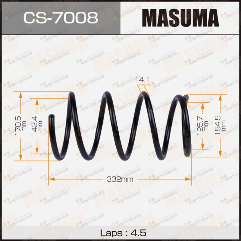 Пружина подвески  front / SG5 MASUMA CS7008