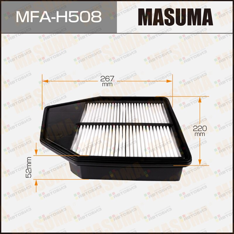 Воздушный фильтр MASUMA HONDA/ ACCORD/ V2400 08- (1/40) MASUMA MFAH508