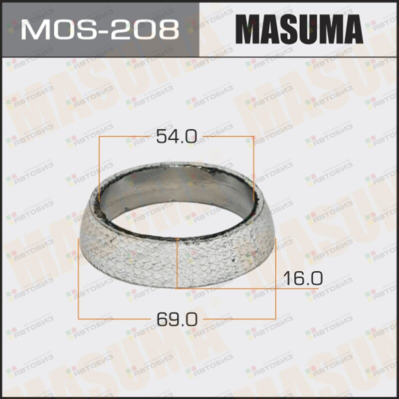 Кольцо глушителя 54x69x16 MASUMA MOS208