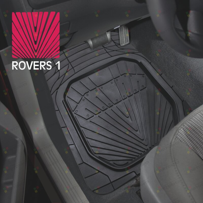 Коврики а/м  Rovers 1 термопласт NBR к-т 4шт Black (1/4) CARFORT RS0120