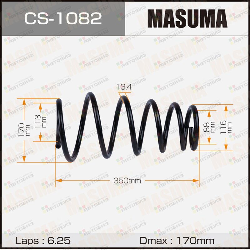 Пружина подвески  rear CAMRY  2006- MASUMA CS1082