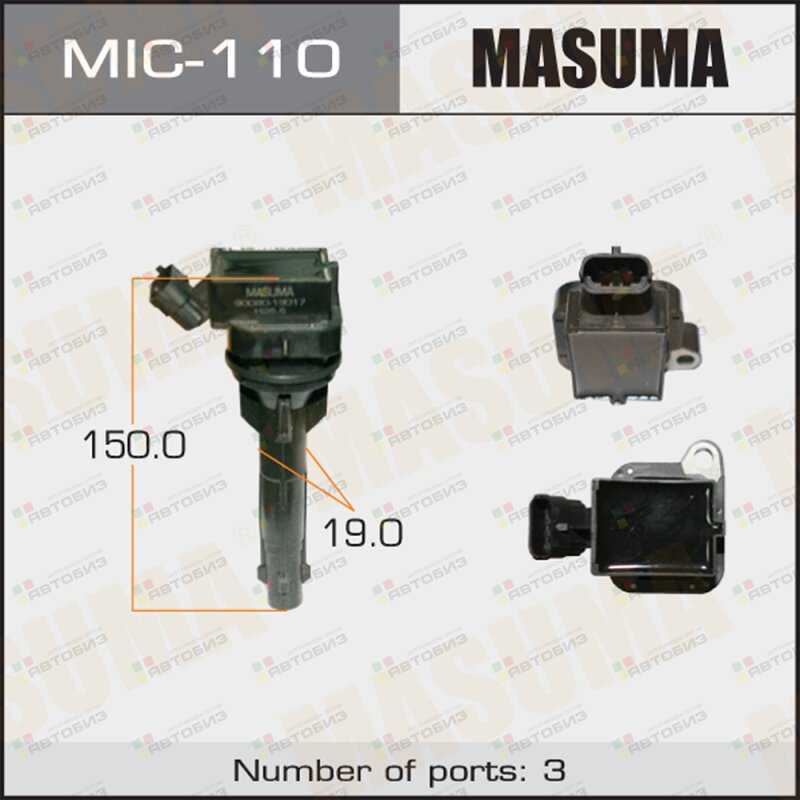 Катушка зажигания MASUMA 4ZZFE AE11 ADE150 KSP90 NZE12 MASUMA MIC110