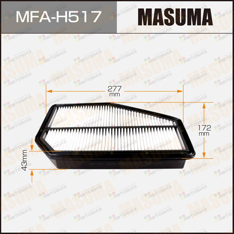 Воздушный фильтр MASUMA HONDA/ CIVIC 07- (1/20) MASUMA MFAH517