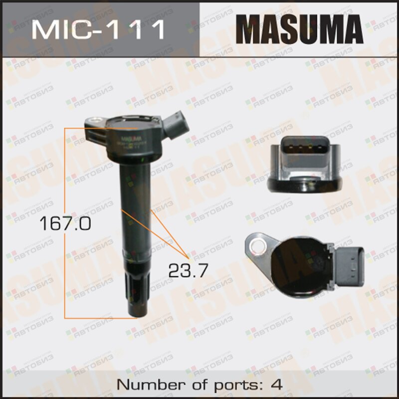 Катушка зажигания MASUMA MARK X ZIO 2GRFE GGA10 07- MASUMA MIC111