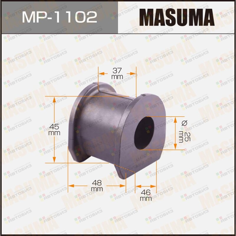 Втулка стабилизатора MASUMA /front/ PAJERO SPORT/ KH4W KH6W 09- к-т2шт MASUMA MP1102