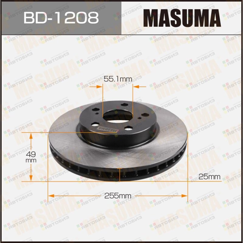 Диск торм MASUMA BD1208