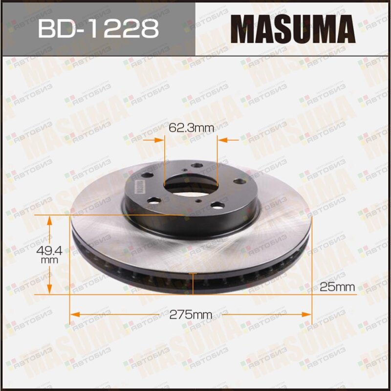 Диск тормозной MASUMA front TOYOTA RAV4 / ACA2 CLA2 ZCA2 [уп2] MASUMA BD1228