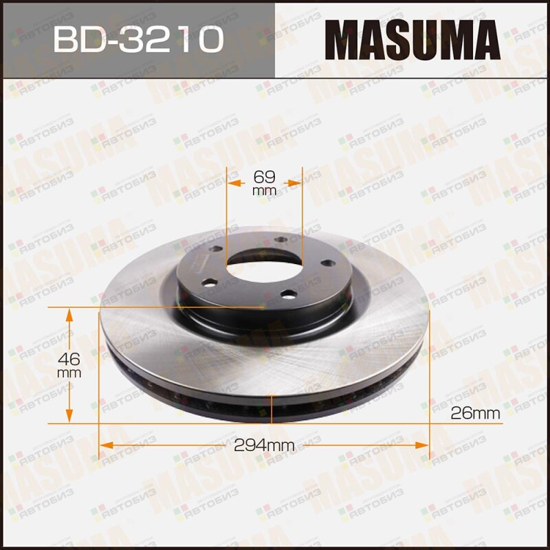 Диск Торм Пер Mitsubishi Asx 10-  / Outlander Ii/ Iii 06-  Masuma MASUMA BD3210