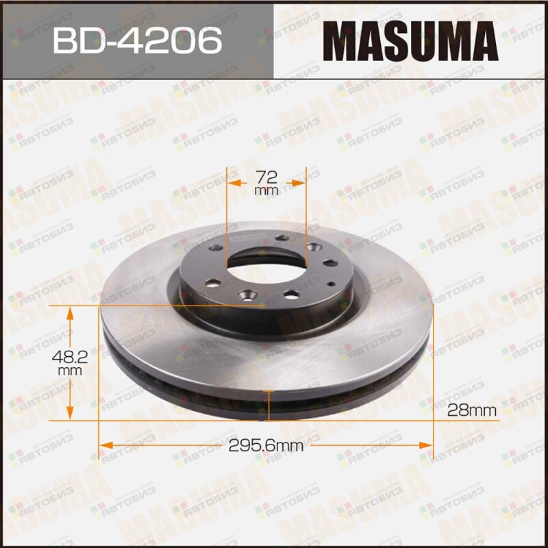Bd-4206_ Диск Тормозной Передний Mazda Cx7 23/22D 06  Masuma арт MASUMA BD4206