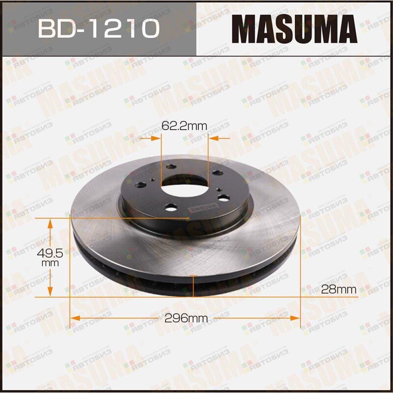 Bd-1210_ Диск Тормозной Передний Toyota Camry 24/30 V6 01  Masuma MASUMA BD1210