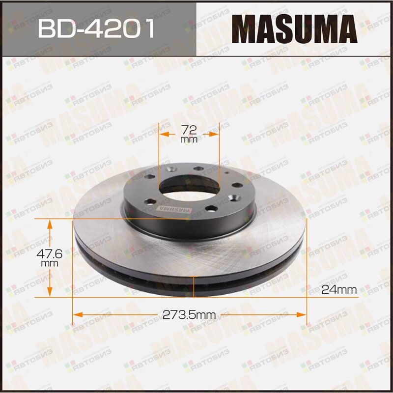 Диск торм пер MASUMA BD4201