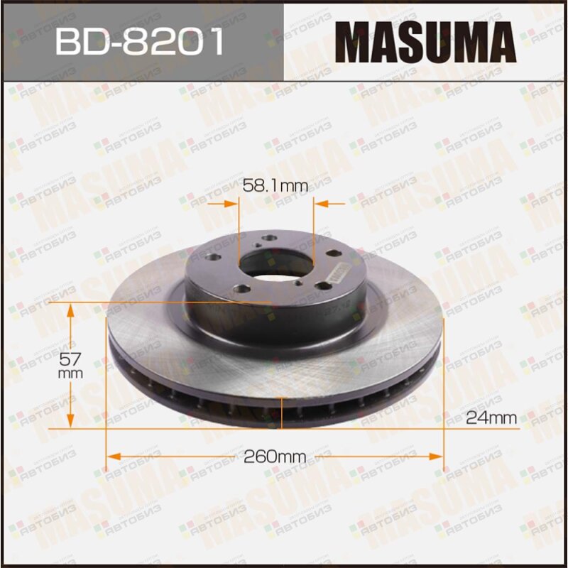 Диск Тормозной  Masuma  Bd-8201 (1/2) Impreza  92-07 Masuma арт BD MASUMA BD8201