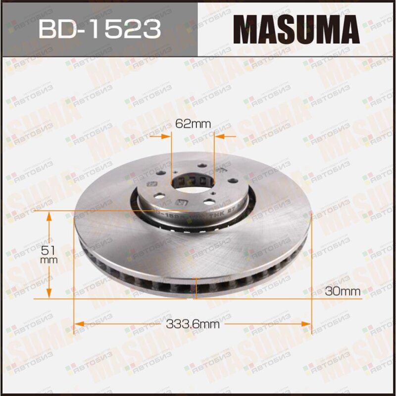 Диск тормозной MASUMA BD1523