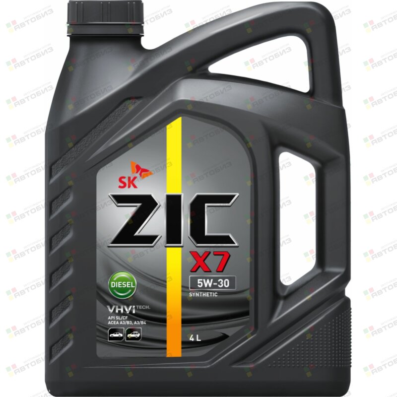 Масло моторное ZIC X7 Diesel 5w30 CF/SL (ACEA A3/B3 A3/B4) 4л (синтетика) (1/4) ZIC 162610