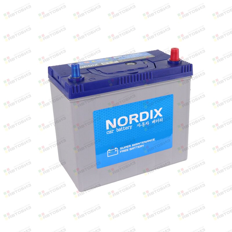 Аккумулятор NORDIX 75B24L 55Ah (обр) 520А 238*129*225, необслуж., мал ...