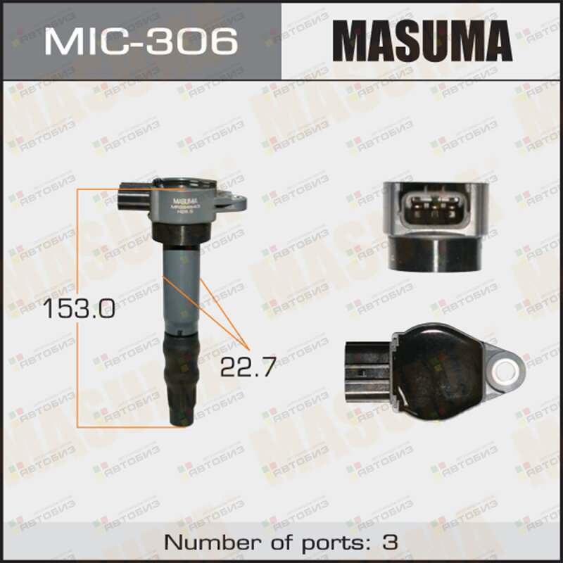 Катушка зажигания  OUTLANDER GALANT/ 4G69 MASUMA MIC306