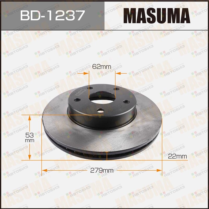Диск Тормозной Masuma арт BD1237 MASUMA BD1237
