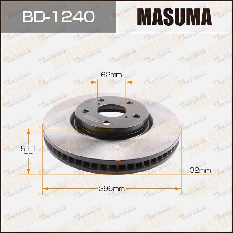 Диск тормозной MASUMA front LEXUS GS300  LH MASUMA BD1240