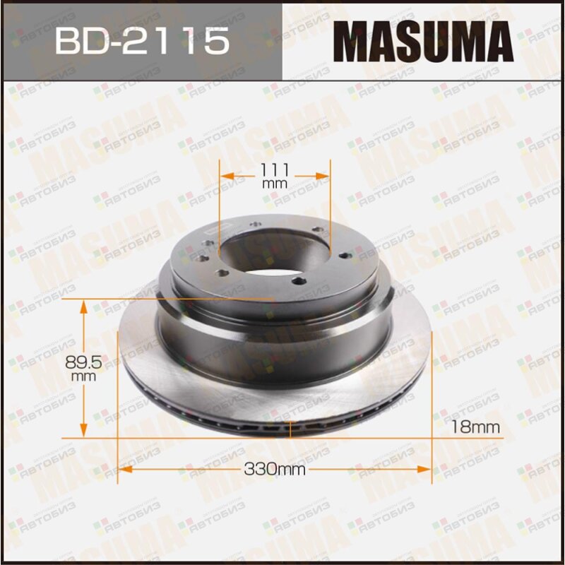 Диск тормозной MASUMA rear NISSAN SAFARI PATROL / Y61 MASUMA BD2115