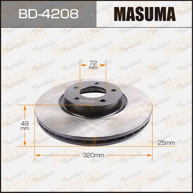 Диск тормозной MASUMA BD4208