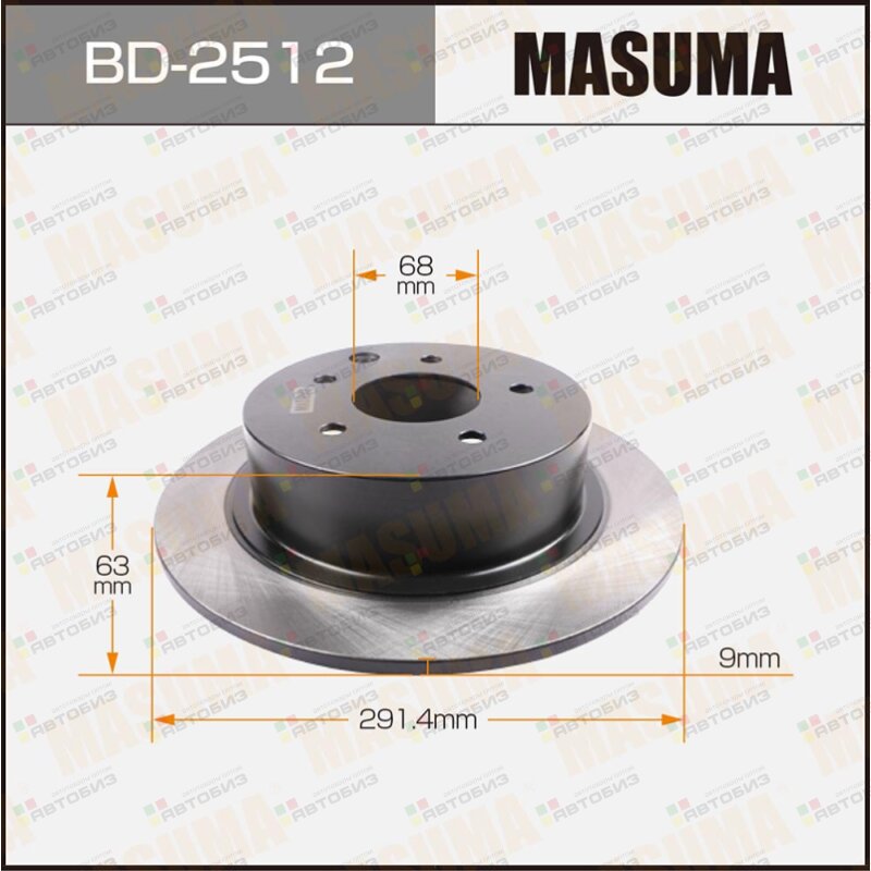 Диск торм задн MASUMA BD2512