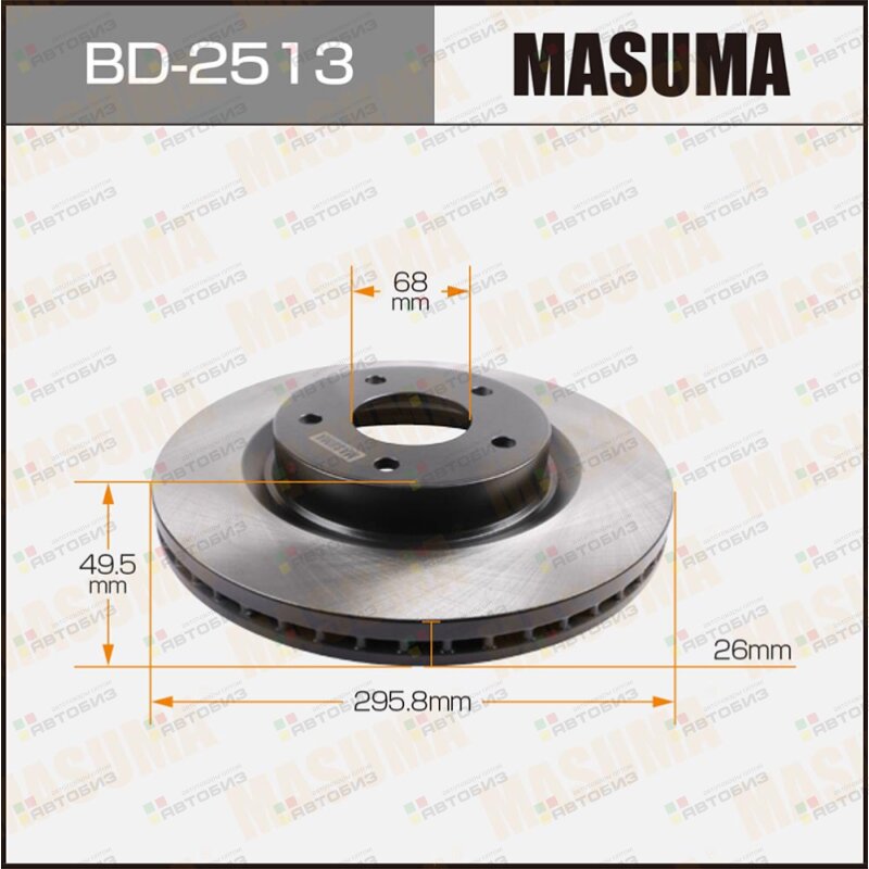 Диск тормозной MASUMA front NISSAN TEANA / J32Z [уп2] MASUMA BD2513