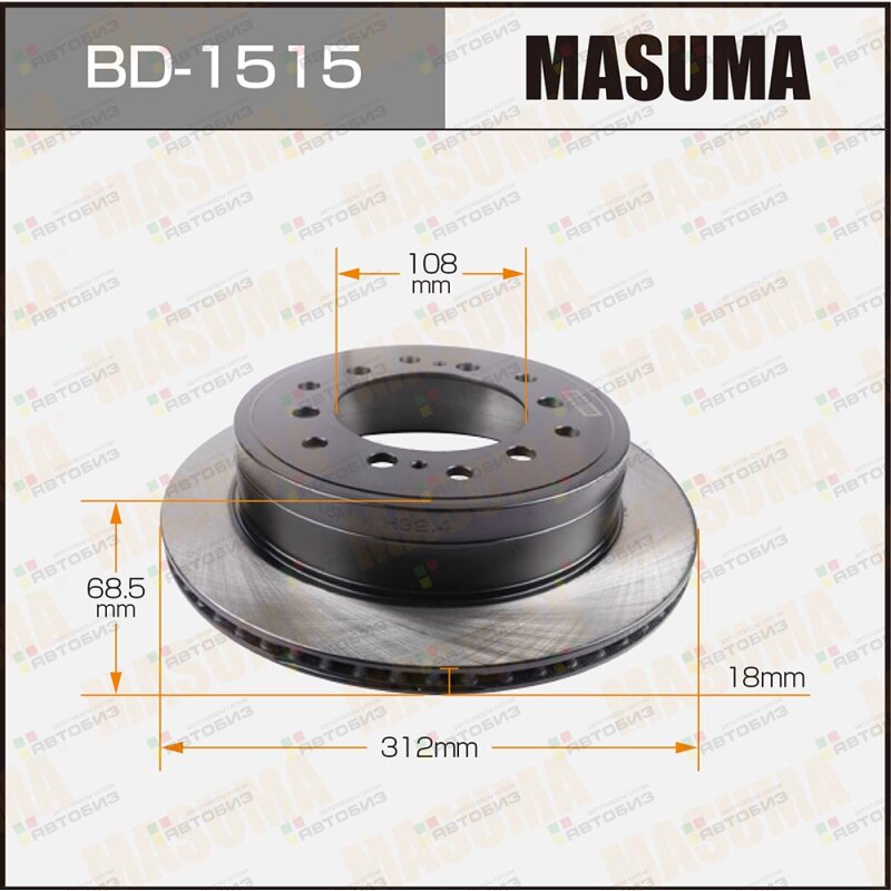 Диск торм задн MASUMA BD1515