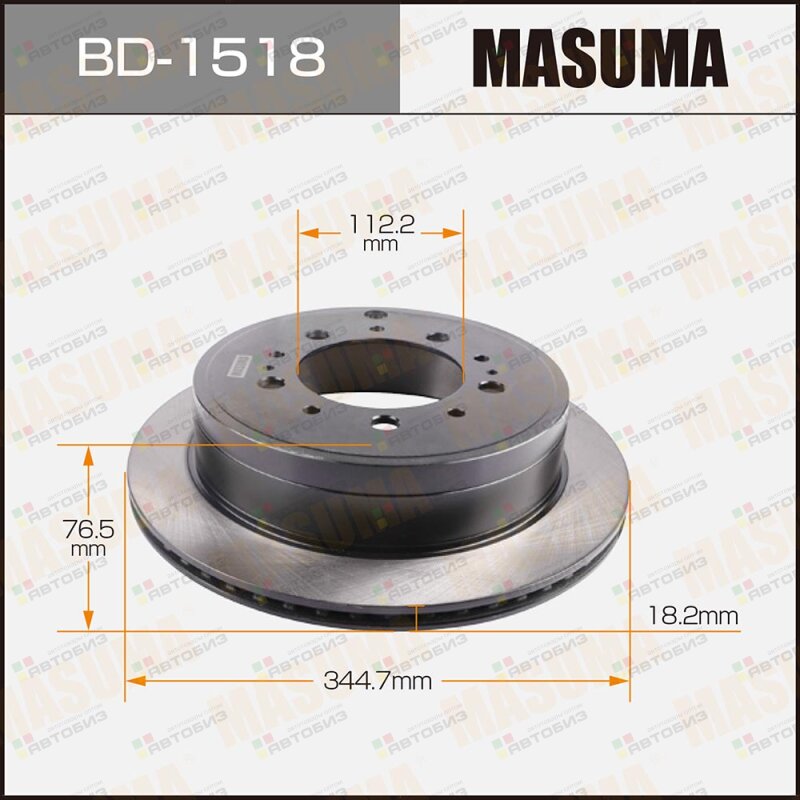 Диск тормозной MASUMA rear TOYOTA LAND CRUISER / URJ202L MASUMA BD1518