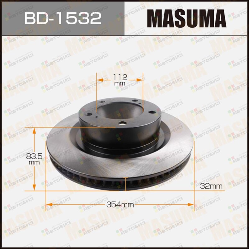 Диск тормозной MASUMA front TOYOTA SEQUOIA / UPK60L MASUMA BD1532