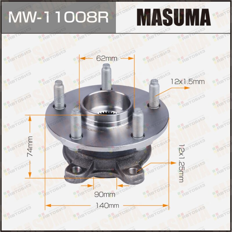 Mw-11008_ К-Кт Подшипника Ступицы Передней Lexus Is/Gs Toyota Crown/ MASUMA MW11008