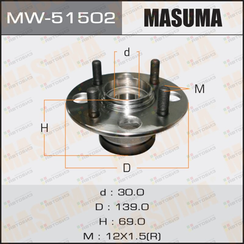 СТУПИЧНЫЙ УЗЕЛ MASUMA REAR JAZZ FIT/ GE MASUMA MW51502