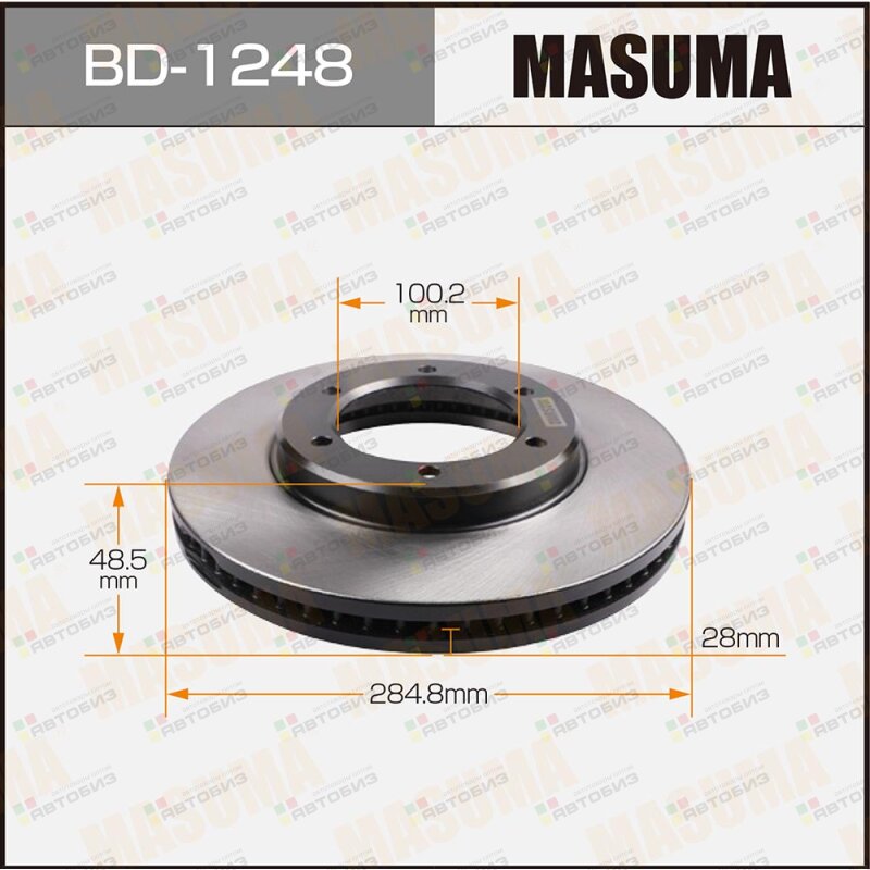 Диск Тормозной    1248 2   120 Masuma арт BD1248 MASUMA BD1248