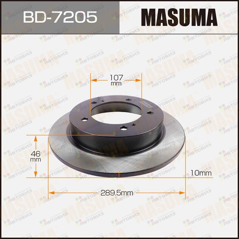 Диск тормозной MASUMA front SUZUKI JIMNY/ SN413V-2 [уп2] MASUMA BD7205