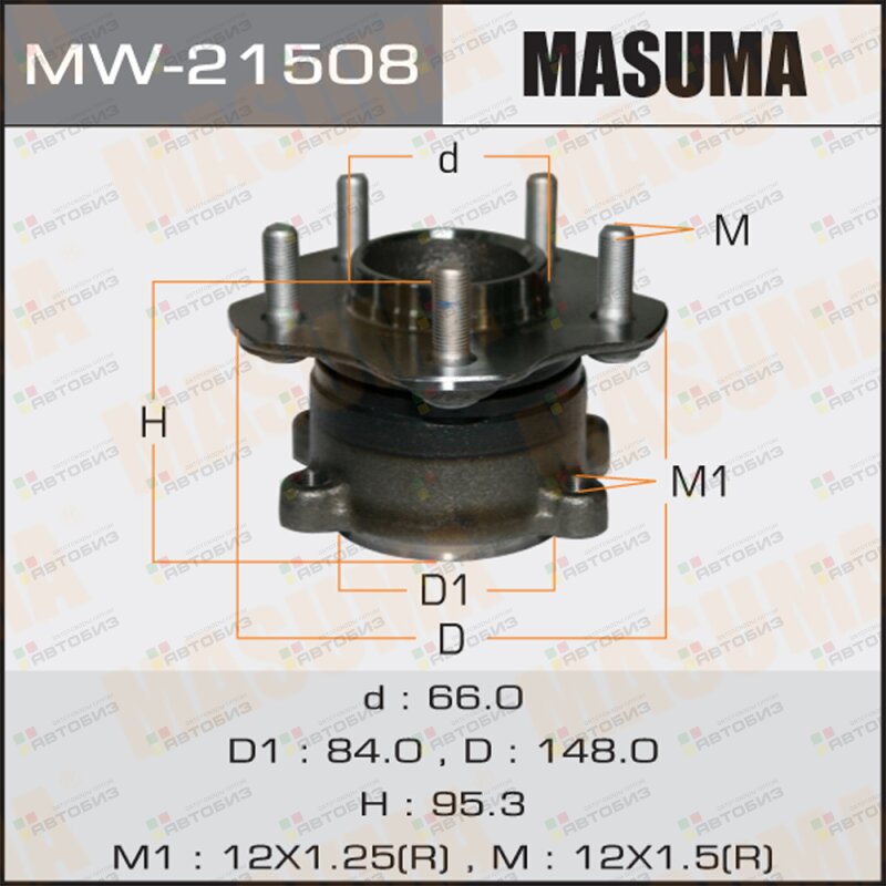 Подшипник задступ[ступица] MASUMA MW21508