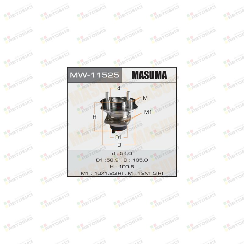 Ступичный узел MASUMA rear COROLLA / ZZE120L NDE120L MASUMA MW11525