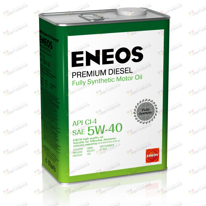 Масло моторное ENEOS Diesel Premium 5W40 CI-4 синтетика 4л (1/6) ENEOS 65436