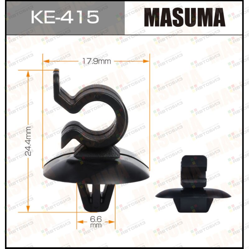 Клипса автомобильная (автокрепеж) MASUMA 415-KE [уп50] MASUMA KE415