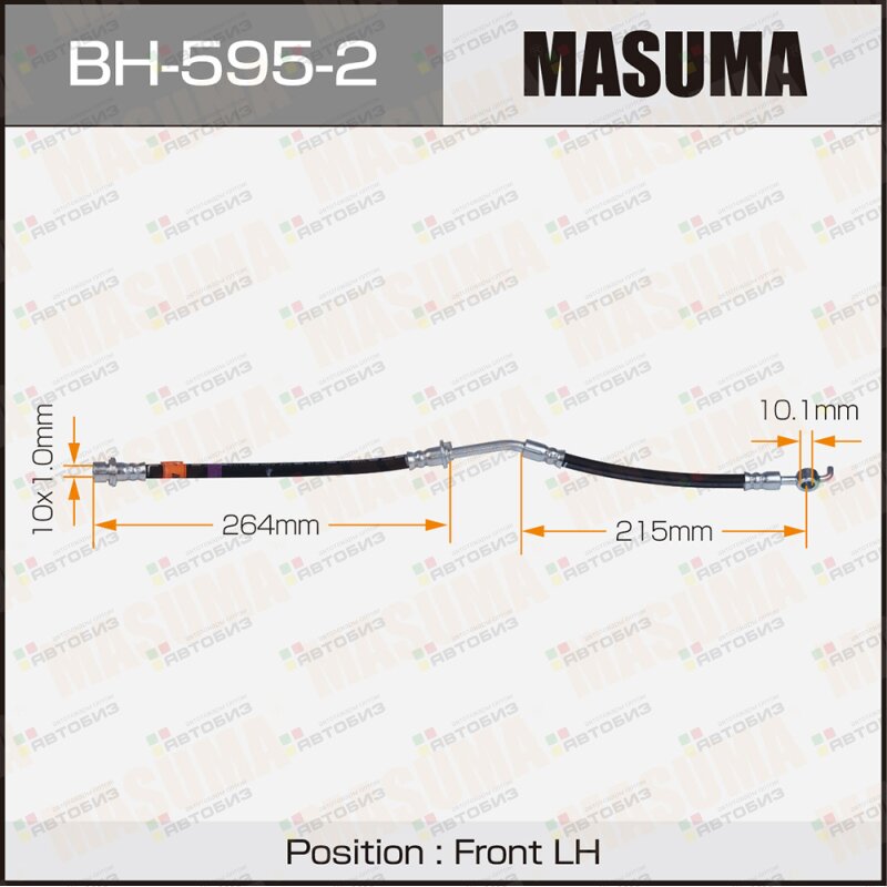 Шланг тормозной  T- /front/ RACTIS IST / NCP120 NCP110 LH MASUMA BH5952