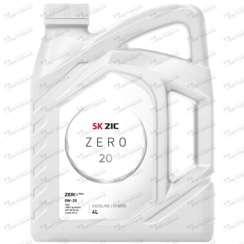 Полностью синтетическое моторное масло ZIC ZERO 20 0W20SN-RC/GF-5   4л 162035 ZIC 162035