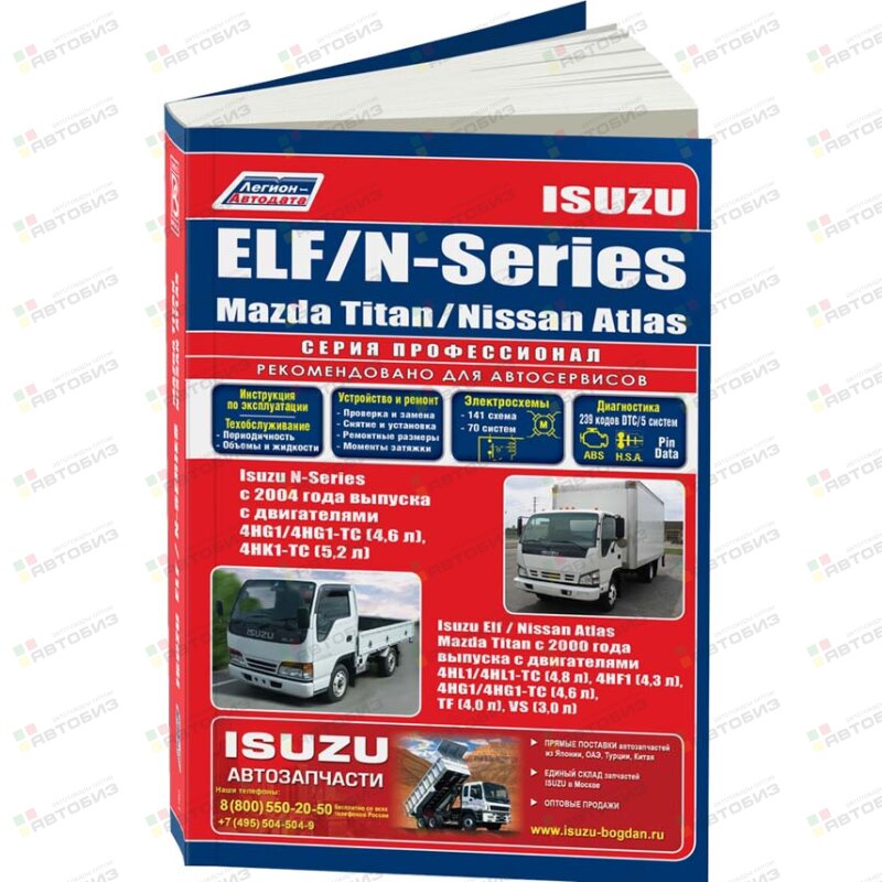 Isuzu ELF N-Series / Mazda Titan / Nissan Atlas Модели 2WD&4WD с 2000г (1/4) ЛЕГИОН-АВТОДАТА 0190