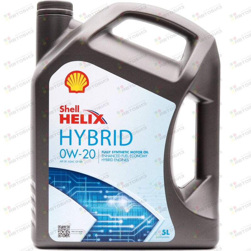 SHELL Helix HYBRID 0W20 SP/GF-6 синтетика 5л (1/3) SHELL 550056725