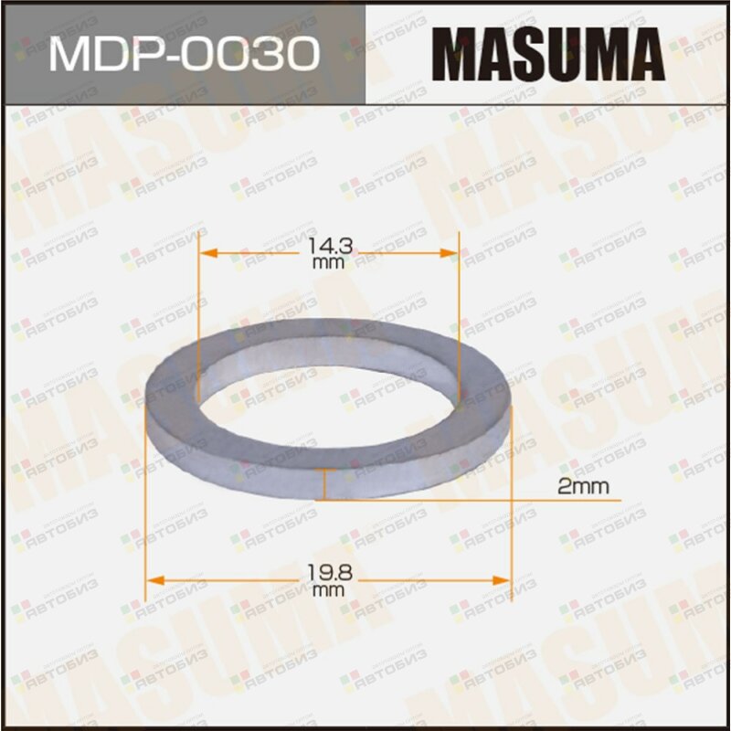 Прокладка сливной пробки масляного поддона двигателя MASUMA MDP0030