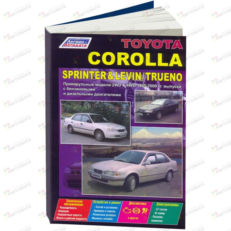 Toyota CorollaSprinterLevinTrueno (2&4wd) 1995-2 4E-FE 5A-FE 4A-FE 4A-GE 2C 3C-E ( 1/8) ЛЕГИОН-АВТОДАТА 1785